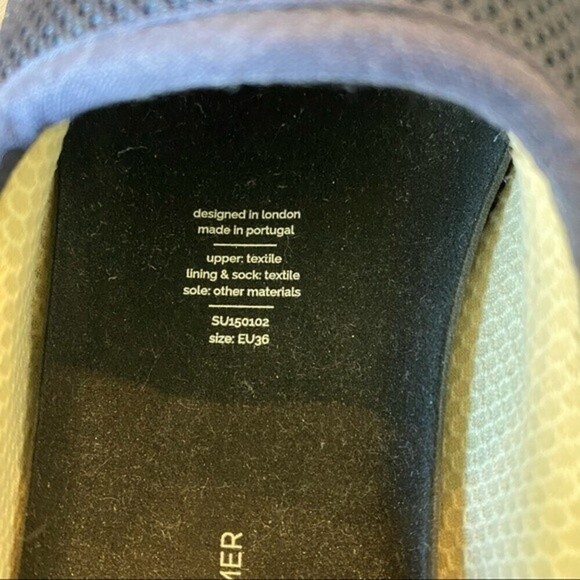 Mahabis Summer Womens Size Eu 36 US 6 Navy Blue Slippers Rubber Soles - Picture 3 of 7